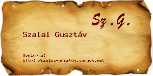 Szalai Gusztáv névjegykártya